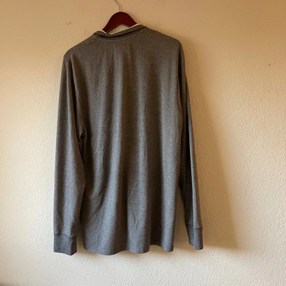 Polo Ralph‎ Lauren Men Gray Long Sleeve Quarter Zip Pullover Sweatshirt Large